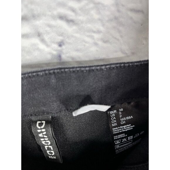 H&M DIVIDED Women's Black Denim Button Front Overall Dress Small - Picture 3 of 4